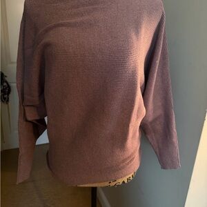 PattyBoutik Women's Dusty Rose Cowl Neck Sweater